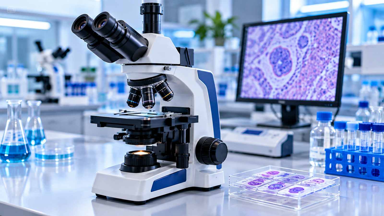 Professional laboratory microscope